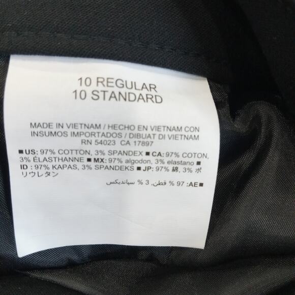 Old Navy High Rise Wide Leg Flare Crop Chino Dress Pants Women's Size 10 Black - Picture 8 of 13